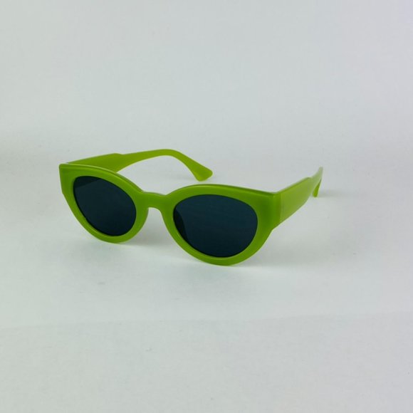 lime green frame and black lens sunglasses - Picture 2 of 3